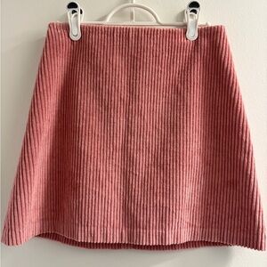 Wilfred (Aritzia) Pink Corduroy Skirt